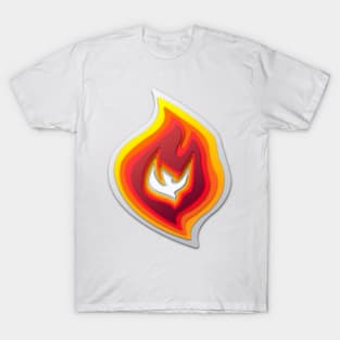 Holy Spirit religious symbol in paper cut style T-Shirt